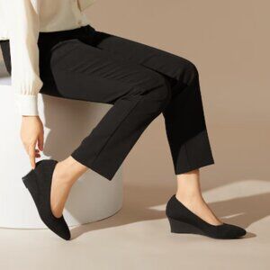 Vivaia Almond-Toe Wedge (Tamia Wedge Pro) Black Wedge Heels Women's 11 Comfort